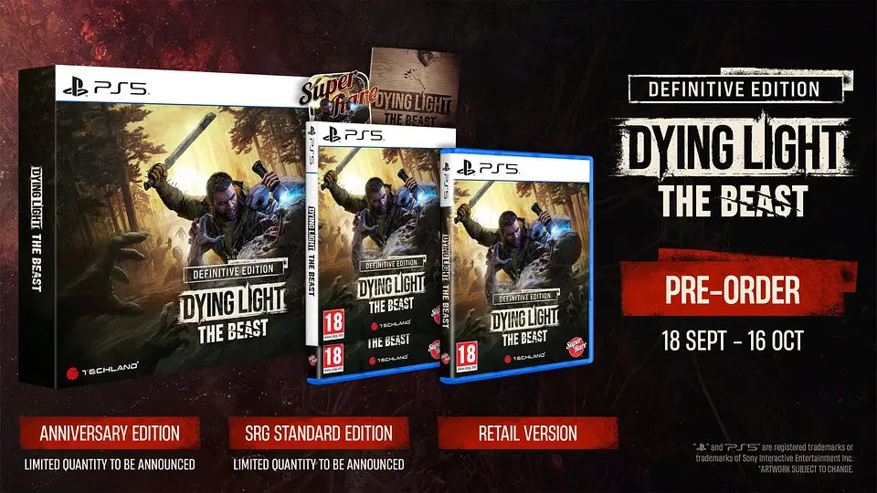 Dying Light The Beast dostanie fizyczne wydanie na PS5. 3 edycje Dying Light The Beast na płycie! Techland ujawnia trzy fizyczne edycje gry