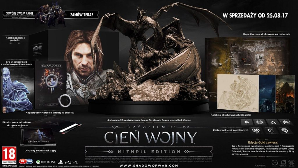 srodziemie cien wojny mithril edition pl pc