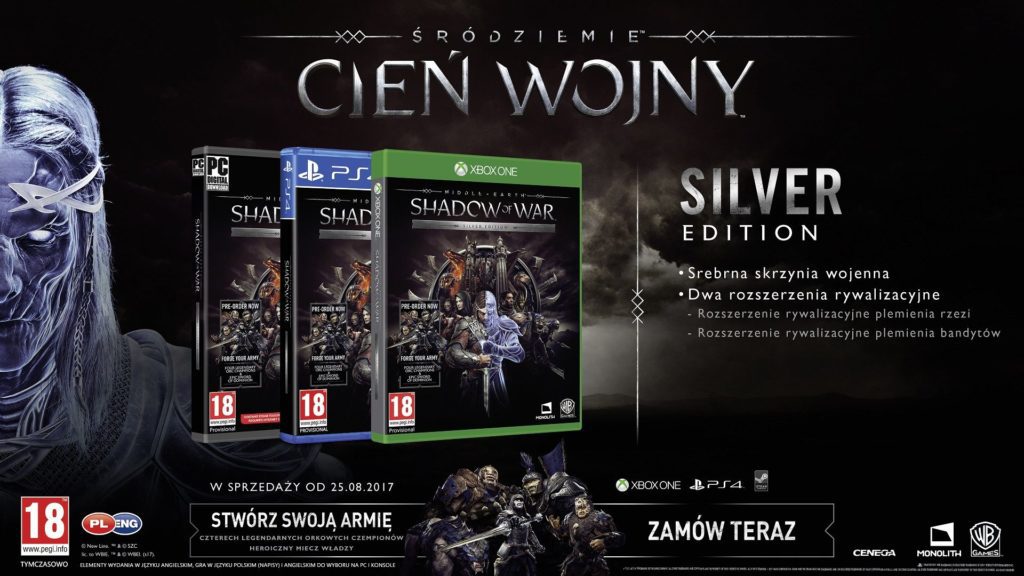 srodziemie cien wojny silver edition pl pc srodziemie cien wojny silver edition pl pc