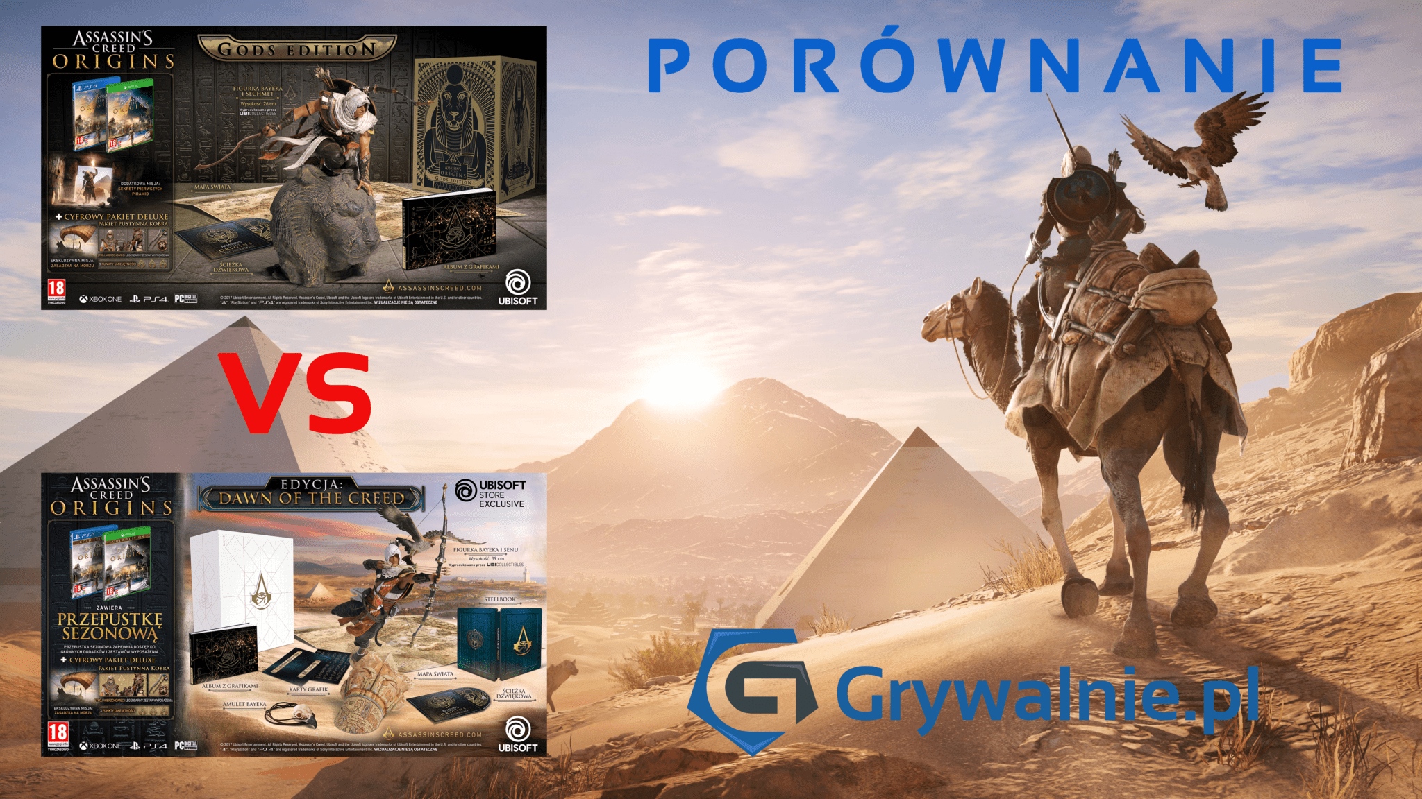 Assassin’s Creed Origins – Porównanie Edycji – GODS EDITION – DAWN OF THE CREED EDITION