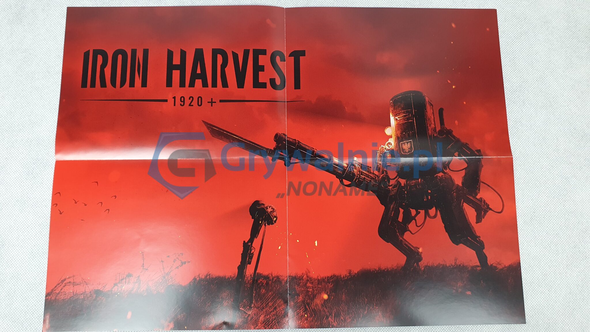Dwustronny plakat z unikalną grafiką.
