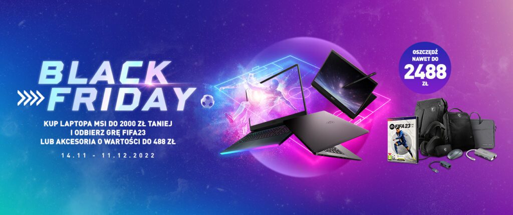 MSI rusza z Black Friday. Duże przeceny, gadżety oraz gratisy