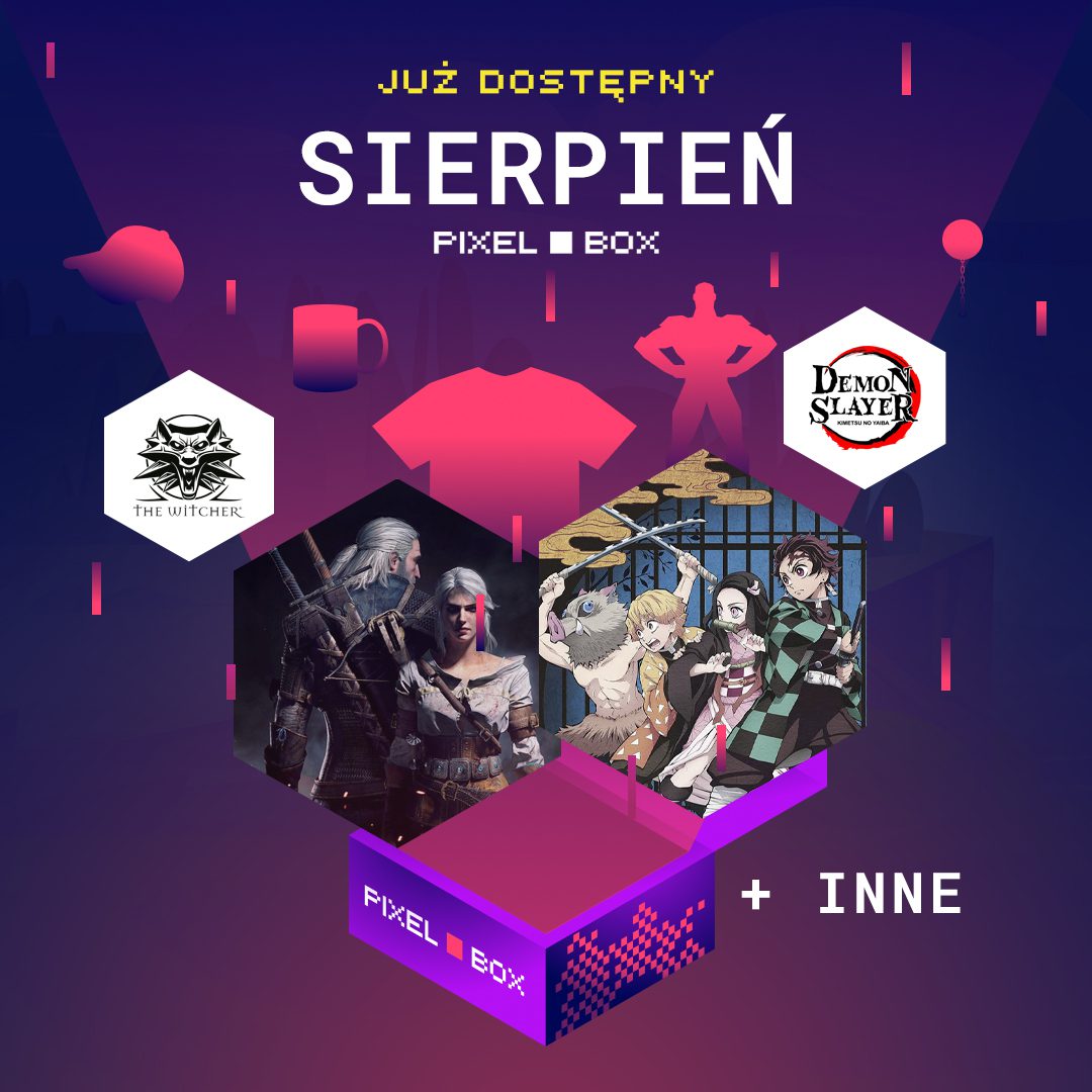 Pixel-Box sierpień 2023 r. WIEDŹMIN x MIECZ ZABÓJCY DEMONÓW