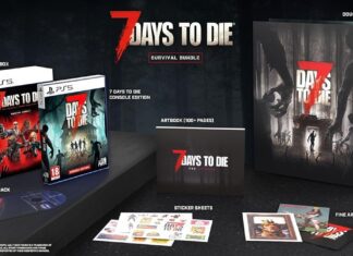 7 Days to Die Console Edition Survival Bundle a video game box and stickers on a table